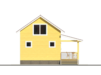 Д-11 ДАЧНЫЙ ДОМ ИЗ БРУСА: ГАБАРИТНЫЕ РАЗМЕРЫ: (6,5Х6М), ОБЩАЯ ПЛОЩАДЬ: 54,5М²