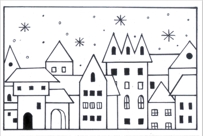 Авторские открытки, коллекция "Город"