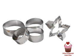 Набор каттеров для цветов Роза лепестки, листья + чашелистник, 11 шт.