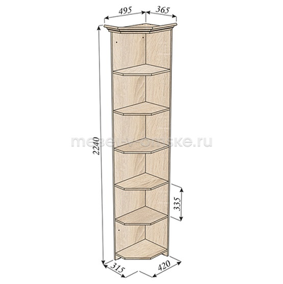 Стеллаж угловой Фиери