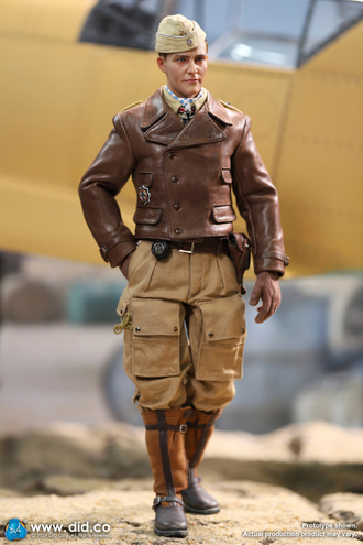 Немецкий летчик в Африке - КОЛЛЕКЦИОННАЯ ФИГУРКА 1/6 WWII German Luftwaffe Flying Ace “Star Of Africa” – Hans-Joachim Marseille (D80154) - DID
