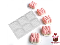 Форма для муссовых десертов CLOUD mini 6 яч, силикон, Китай