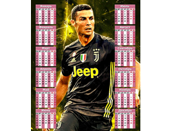 Календарь настенный Криштиану Роналду, Cristiano Ronaldo №34