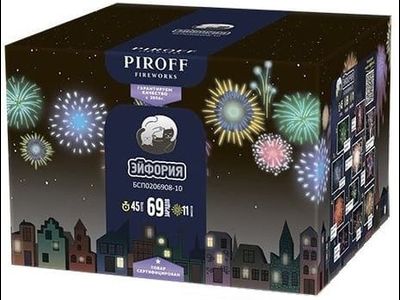 Батарея салютов ЭЙФОРИЯ БСП0206908-10 PIROFF | Neva-Salut.com