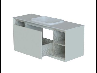 ШКАФ НИЖНИЙ ФРЕЙМ 1400-570-7 СТОЛЕШНИЦА НАТУРАЛЬНЫЙ МРАМОР BIANCO CARRARA