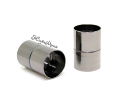 МАГНИТНАЯ ЗАСТЁЖКА "ЦИЛИНДР" -15мм - ЧЁРНЫЙ