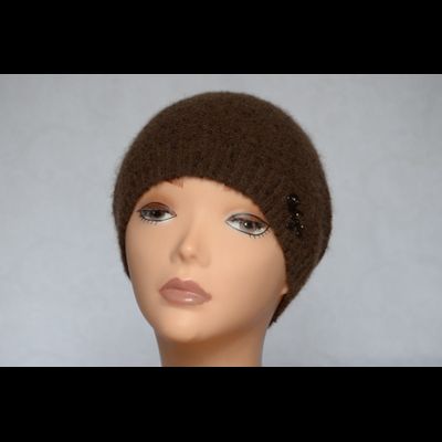 Vizio коричневая шапка с бисером 4528