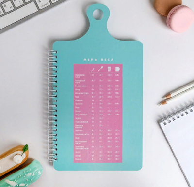 Кулинарная книга на доске "Cook book пончики", А5, 60 листов