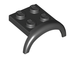 Vehicle, Mudguard 3 x 3 x 1 with Arch Round, Black (49097 / 6255875)