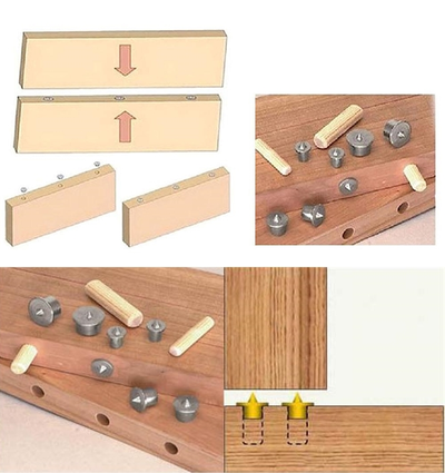 Кернеры для разметки отверстий (комплект из 4-ех шт.)