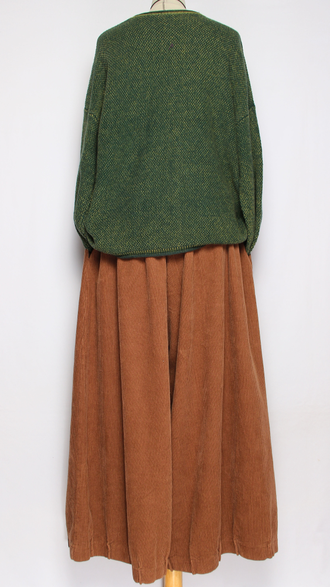 ЮБКА-БРЮКИ вельвет "ЗАЩИПЫ" мокко р.46-54