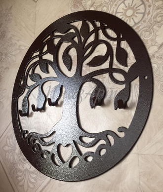 Вешалка настенная металлическая дерево