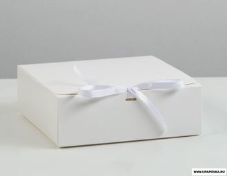 Коробка складная Белая 15 х 15 х 5 см