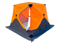 Палатка зимняя куб (2,4х2,4м) утепленная, 4-местная, 3-слойная (оранжевая)