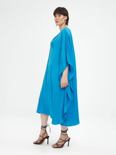 Нарядное платье в ярко-голубом b черном цвете