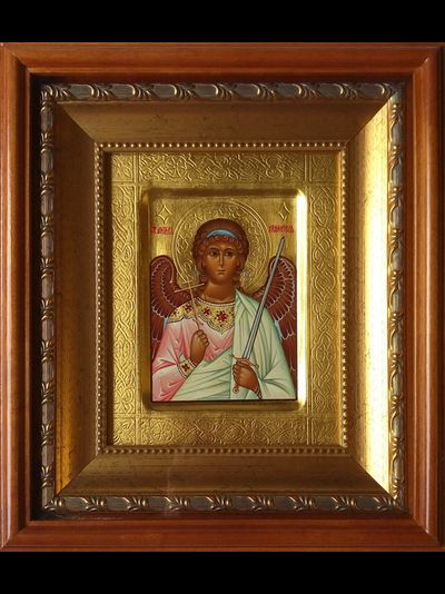 Ангел-Хранитель. Рукописная икона в киоте.