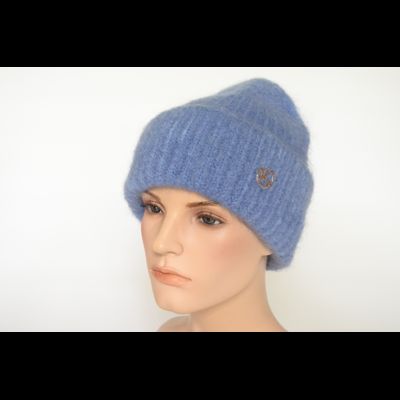 Шапка женская с отворотом Vizio Италия 6946 CRYO голубая