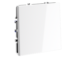 VLS010101 Выключатель одноклавишный, белый глянцевый-1