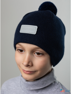 Шапка 24201-02 х/б подклад, темно-синий 52-54