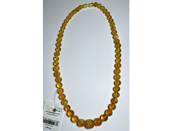 Бусы шары из натурального янтаря
