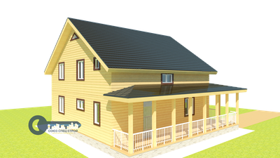 ДЖ-01 ГАБАРИТНЫЕ РАЗМЕРЫ: (10Х7,5М) 1,5 ЭТАЖА, ОБЩАЯ ПЛОЩАДЬ: 191М² (модификация 1)