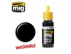 Ammo MIG: краска акриловая Washable black