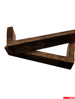 Угол "ЛОНГБРИК", 235*110*20мм (+/-2%), бетон, цв.Темно-коричневый, уп.1,2м/п (24шт)(13кг)(36уп)