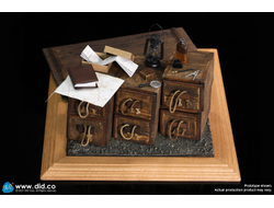 Полевой офицерский стол времен Первой Мировой - Коллекционная ДИОРАМА 1/6 WW1 War Desk Diorama Set (E60062) - DID