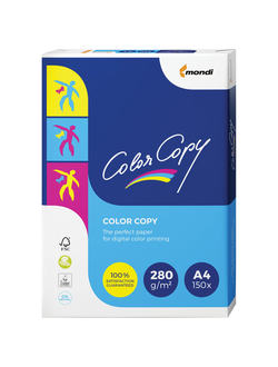 Бумага COLOR COPY, А4, 280 г/м2, 150 л., для полноцветной лазерной печати, А++, Австрия, 161% (CIE)