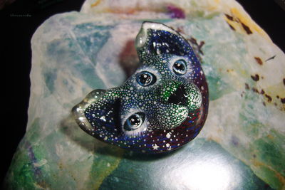 "Всевидящий Муркотик - звёздный путешественник", необычная брошь в стиле фэнтези