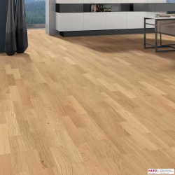 Инженерная доска Haro Allegro Дуб Тренд 537906 в интерьере комнаты