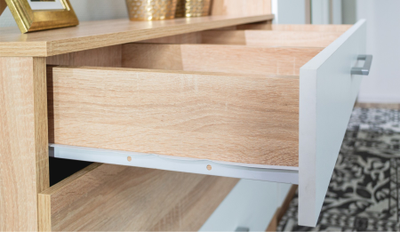 Комод Алёна 3 ящ Дуб сонома/Белый