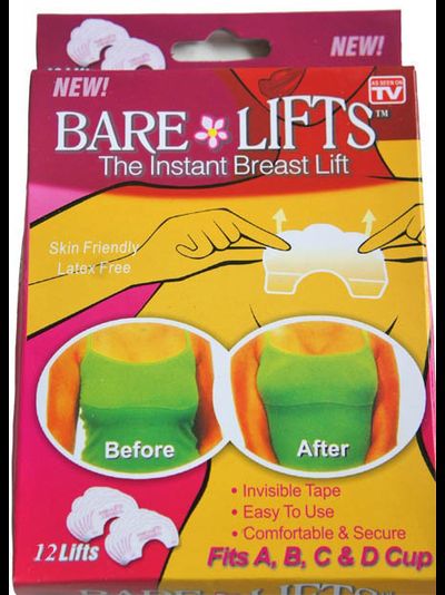 Bare &amp; Lifts - невидимые наклейки для поднятия груди, 2 упаковки (20 шт.)