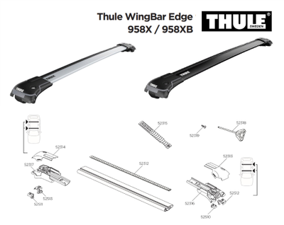 Дуги THULE для широких рейлингов WING BAR Edge