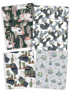 Набор тетрадей 48 листов с КАКТУСАМИ / CACTUS
