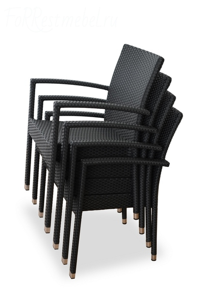 Плетеный стул MIlano черный