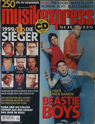 Musikexpress Sounds Magazine Januar 2000 Beastie Boys, Иностранные музыкальные журналы, Intpressshop