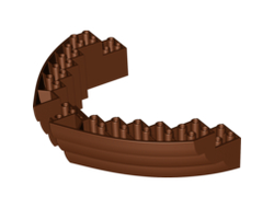 Boat, Hull Brick 16 x 10 x 3, Reddish Brown (64645 / 4539395 / 6085209 / 6310953)