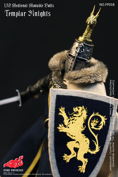 Рыцарь-крестоносец - Коллекционная фигурка 1/12 SCALE Medieval Templar Knights (FP018) - FIRE PHOENIX