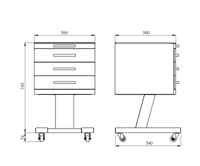 Столик стоматолога подкатной ССМ-3.0