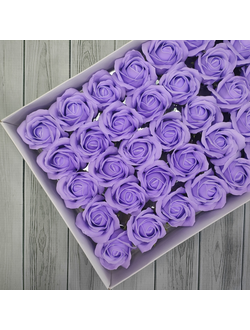 Розы из мыла "Корея" 50 шт Светло-сиреневый