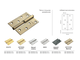 Петля MORELLI стальная разъёмная MSD 100X70X2.5 PG L Цвет - Золото
