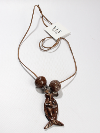 Подвеска "Рыбка с бусинами" керамика