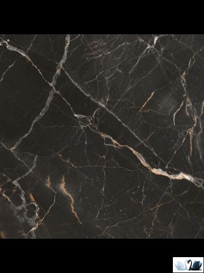 Керамогранит Eurotile Mirra Black Pol 60x60 см 7930138705320, черный, глянцевый