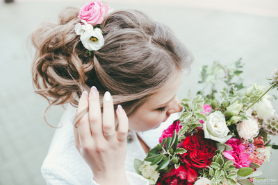 Букет невесты & Бутоньерка № 1339