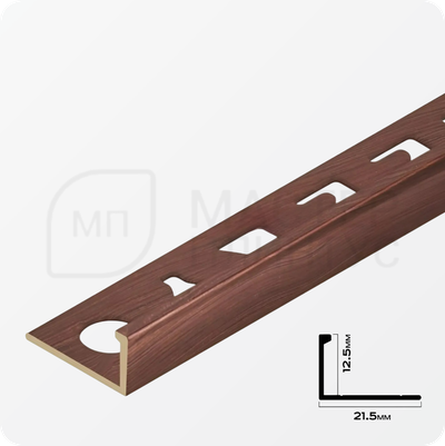 Профиль L-образный латунный 12 мм NEEXY PVL03-05 ANTCL Антик медь светлая 2.7 м