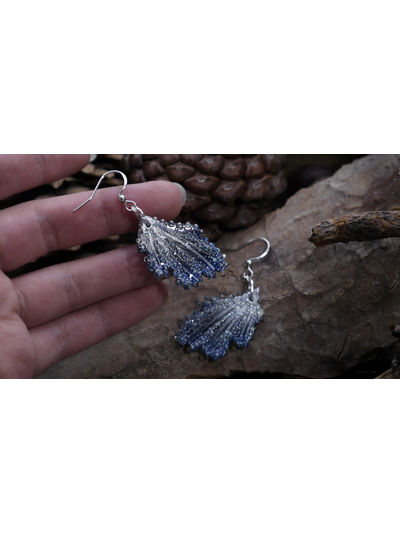 Серьги с крылышками "Фея Хрустальной Метели", праздничная коллекция