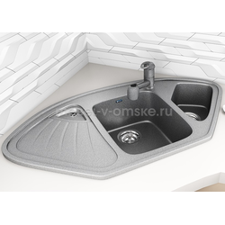 ШММ501 Мойка врезная "U-501" угловая. Размер: 1030х555.