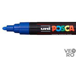 Акриловый Маркер Uni POSCA PC-5M 1,8-2,5мм, овальный наконечник, синий