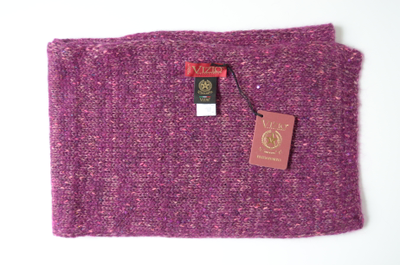 Вязаный итальянский шарф фуксия